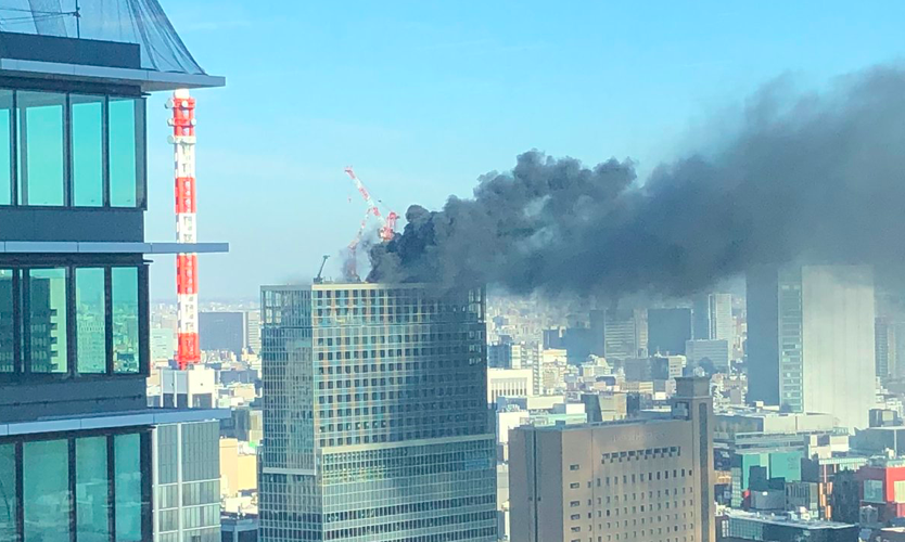 新橋で火災した場所がホテルの隣!原因と被害者人数は?